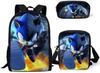 Sonic Primary School Student Schoolbag Three-Piece Set, Animation Cartoon Backpack, Shoulder Bag Pencil Case