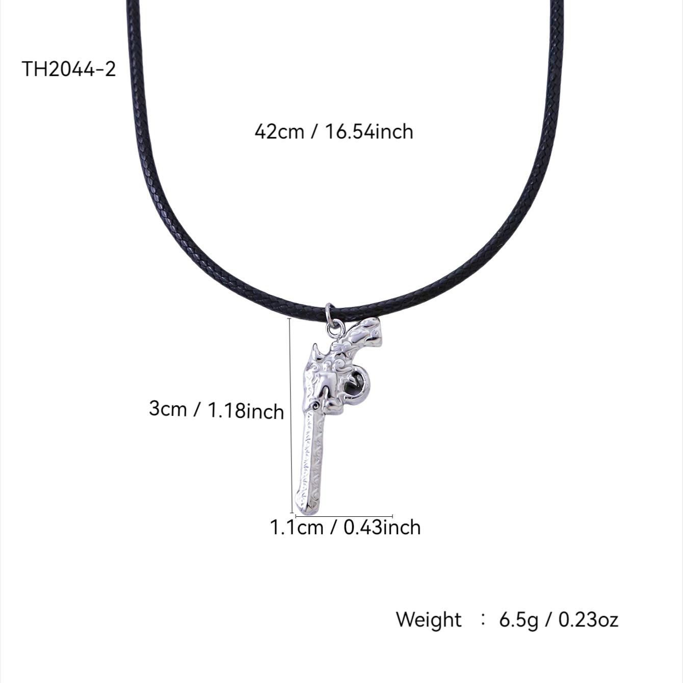 

Пляжная Серия Мода Простой Личность Шарм Циркон Нержавеющая Сталь Покрытие 18К Золотом Подвеска Пистолет Ожерелье Для Мужчин И Женщин