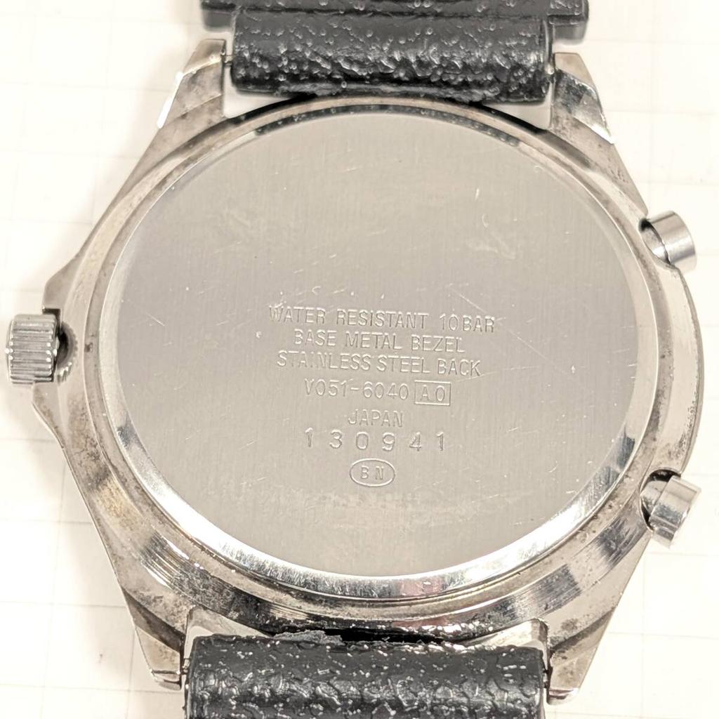 SEIKO ALBAFIELD GEAR Battery and Strap Working Men's Watch, Replaced, Condition, F-26