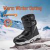 Mädchen Winter 2025 Rutschfeste Prinzessinnen Schneestiefel - Dick gefüttert mit Samt, Warme Baumwollschuhe für mittelgroße und große Kinder