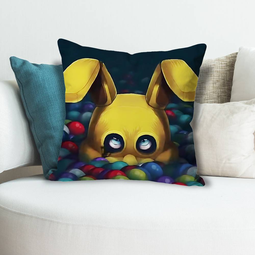 Cute FFnafS Game Pillow Cases for Bedroom Living Room Sofa Home Decor Polyester Cushion Cover with Zipper