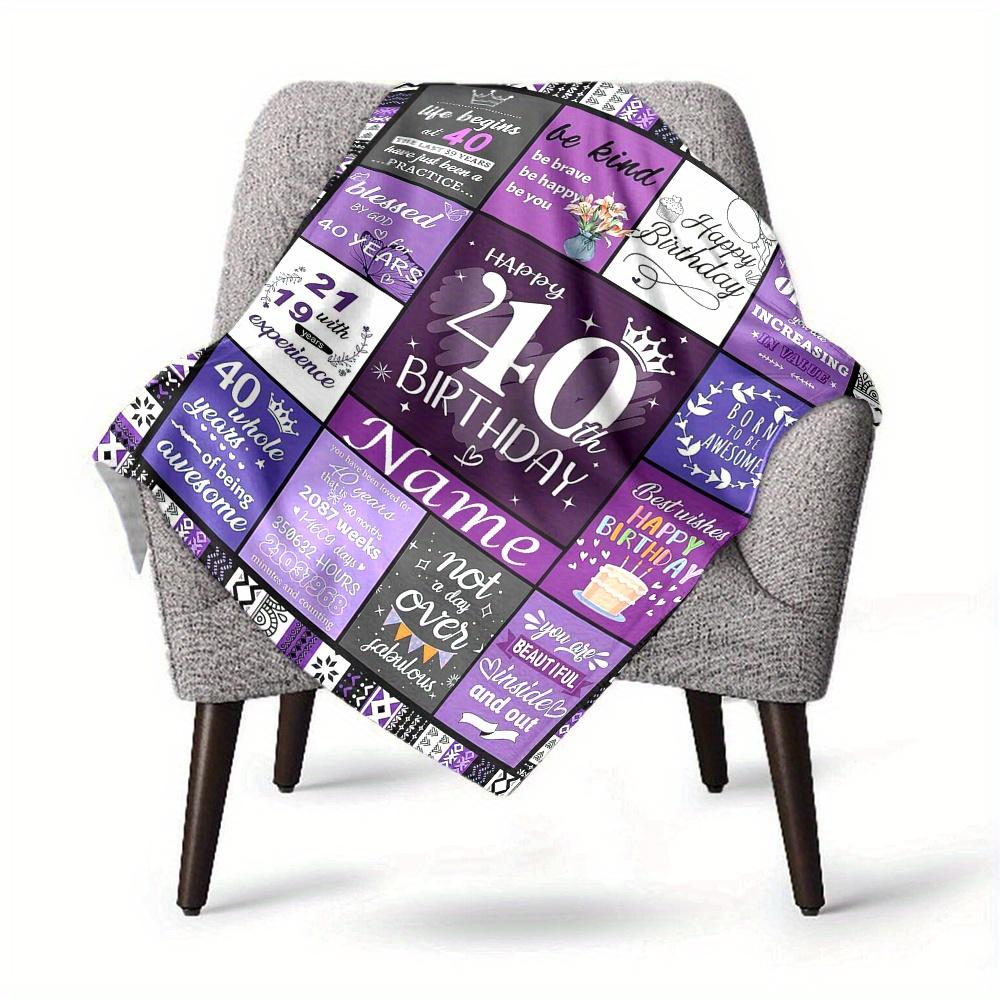 Home Happy 40Th Birthday Blanket Fashion Home Decorations Used For Home Decor Birthday Gifts Graduation Presents Preferredt83