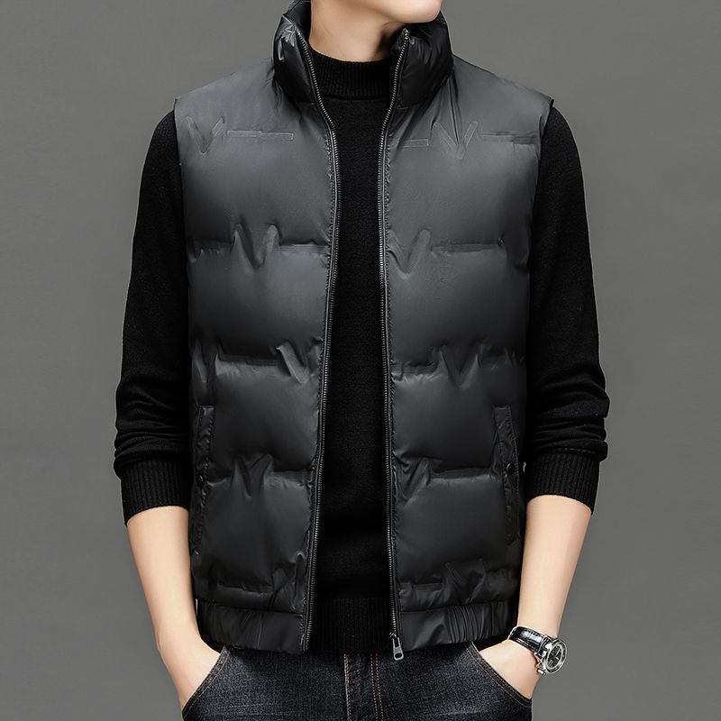 New Men's Light and Thin Down Vest Spring and Autumn Men's Tank Top Wash Free Down Jacket Shoulder Jacket Autumn Jacket Men's