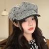 Autumn and Winter Hats Women's Big Head Circumference Shows Their Face Small Octagonal Hats Retro Versatile Berets Show Their Faces Small Painter Hats
