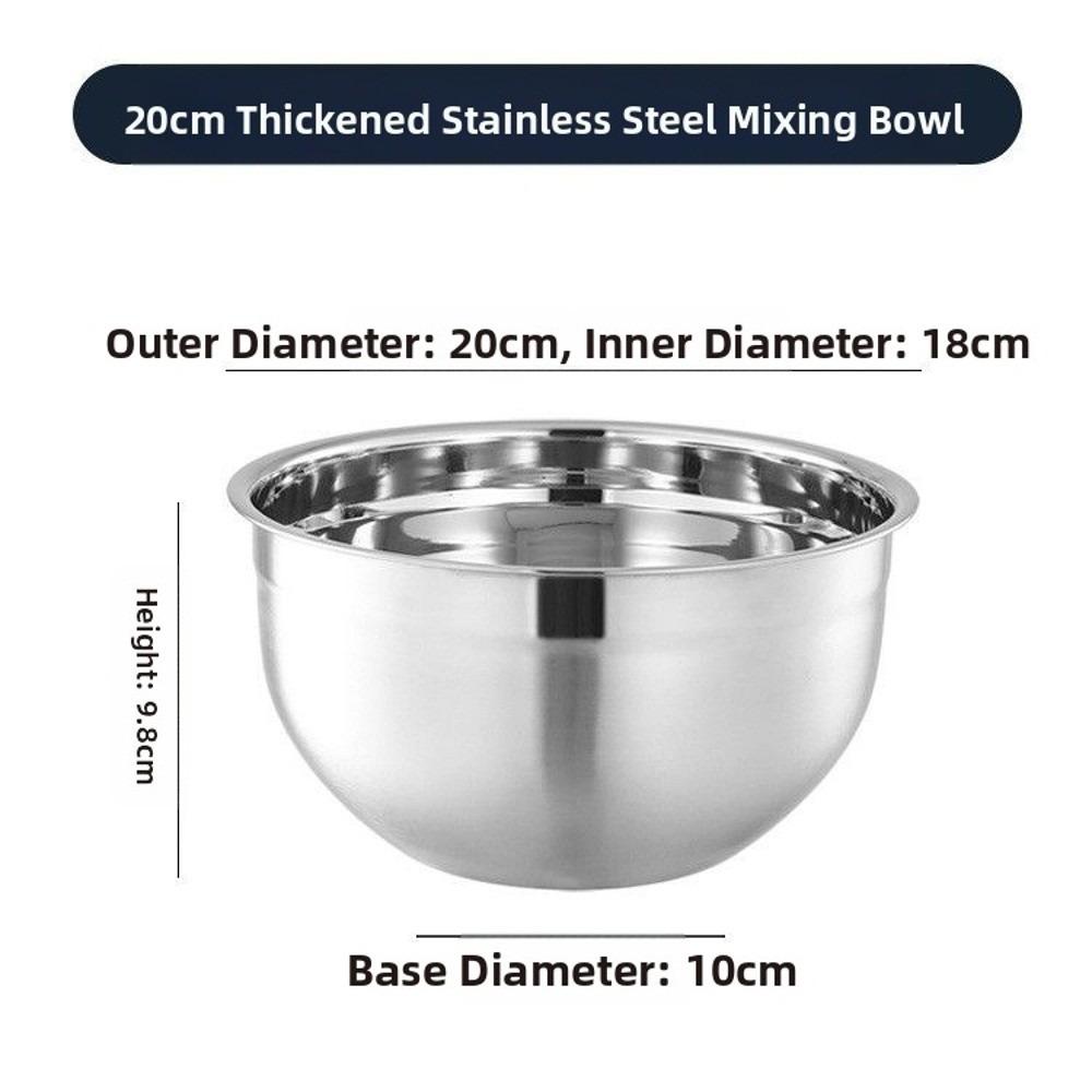 Gifts Stainless Steel Mixing Bowl Thickened Large Capacity Baking Fruit Salad Bowls Cold Vegetable Bowl Food Mixing Container