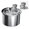 Cat Water Fountain Smart Super Silent Automatic Circulation Filtration Stainless Steel Pet Fountain EU Plug