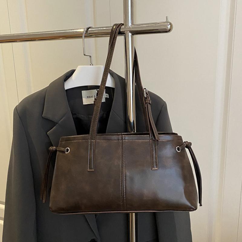 Vielseitige Handtasche aus weichem PU-Leder, quadratisch, Vintage-Damen-Schultertasche, klassisches Luxusdesign, Reißverschluss, Unterarmtasche, Tote