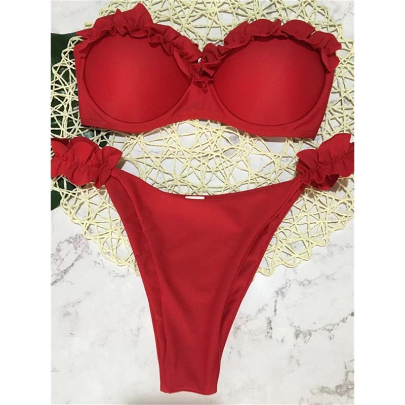 Animal Print Leopard Bikini Push Up Swimsuit Sexy Women Bikini Set 2025 Brazilian Bathing Suit Bandeau Thong Swimwear Beach Wear