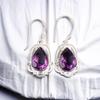 Argint Sterling 925 Ametist African Piatră Prețioasă Bijuterii Etnice Cercei Pentru Soție EE-41-9