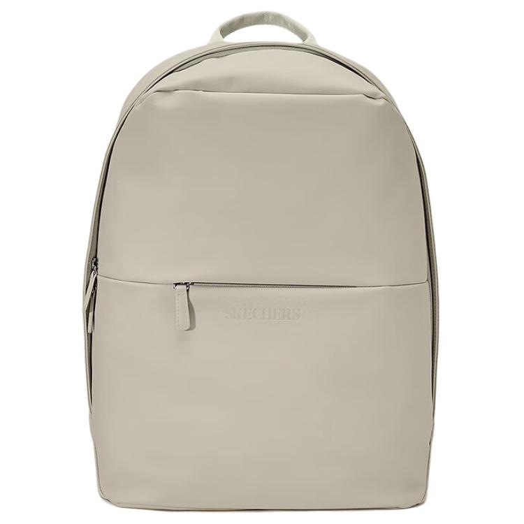 Skechers Comfortable Casual Series Versatile Daily Zipper Closure Fabric Backpack Unisex Backpack Gray White L324U122-051A Gray White