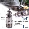 8-size Spiral Nozzle Sprayer 316 Stainless Steel Atomizer Outdoor Agricultural Irrigation Garden Watering Industry Dust Removal