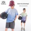 Boy's Gradient Quick-Dry Athletic Short Sleeve T-shirt