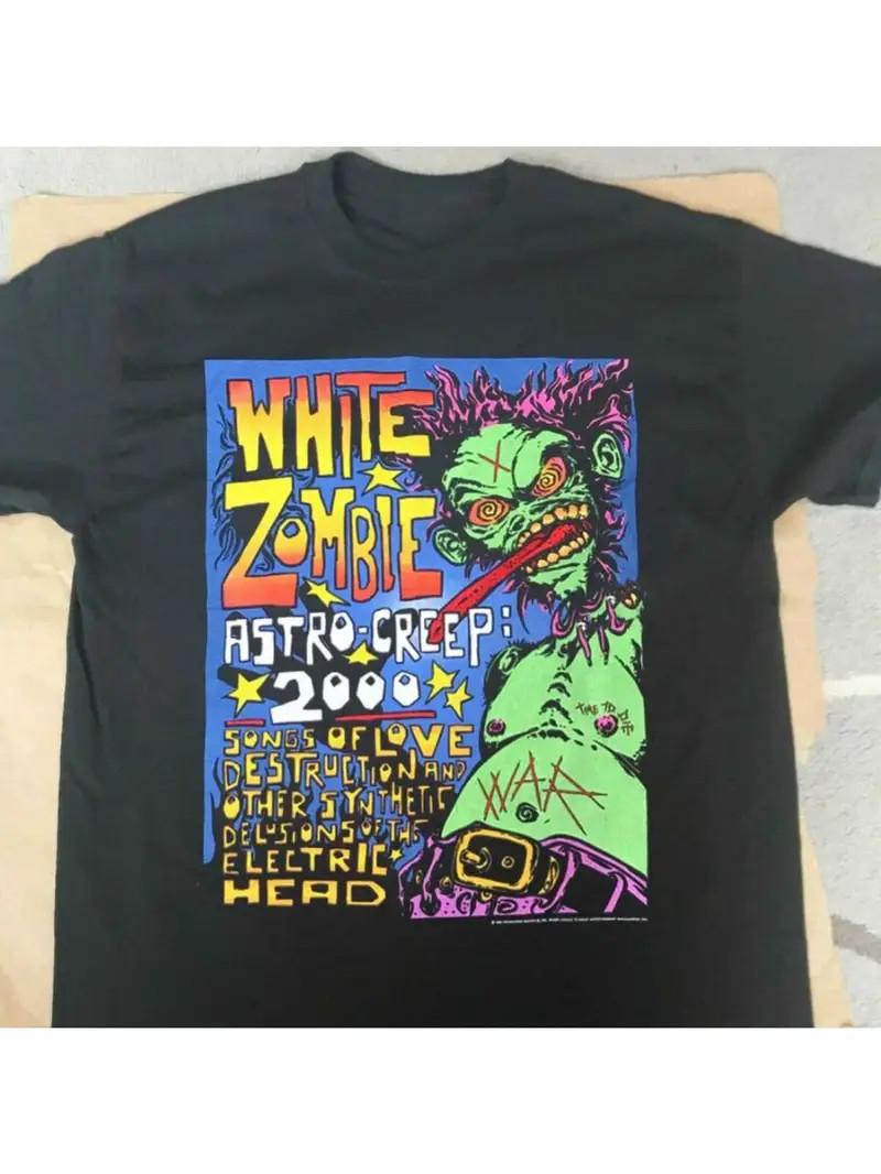 White Zombie Концертная Музыка Черная Футболка Хлопок Унисекс XXL