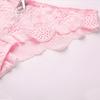 3pcs/lot Women's Sexy Hollow Lace Low Waist Triangle Panties Ruffle Edge Bow Underpants