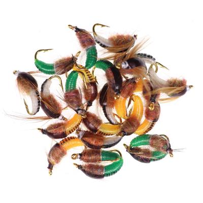 Señuelo de cebo para insectos artificiales, ninfa realista, 6 uds., para pesca de trucha
