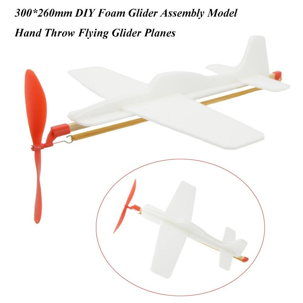 300*260mm DIY Airplane Model Rubber Bands Power Hand Throw Aircraft Toy for Kids Outdoor