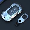 Metal Car Remote Key Cover Case Holder Shell Protector Chain Keyring Fob For MG New ZS EV MG4 MULAN eHS MG5 MGi5 MG6 EZS 2024