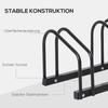 Bike Rack for 6 Bicycles, Weatherproof, Wall or Floor Mount, Steel, 179 x 33 x 27 cm