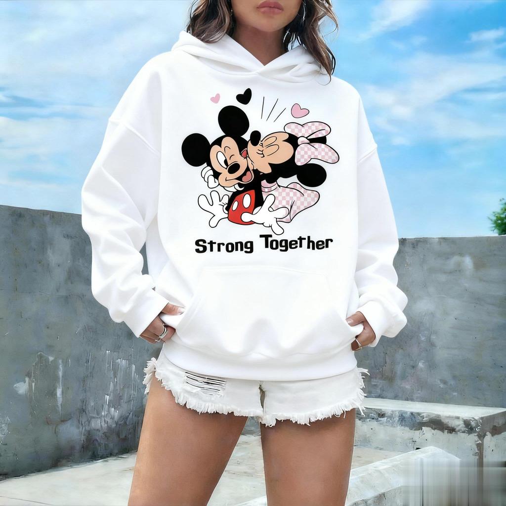 Unisex Disney Happy Halloween Graphic Print Hoodie Women Men Cartoon Pullover Sweatshirt Streetwear Autumn Casual Fashion Trendy