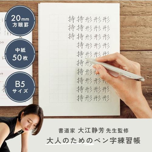 KOKUYO Notebook Pen Lettering Exercise Book B5 20mm Grid 3 Divisions with Dots AGray-PJ735ST20