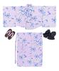 Yukata Two Change Set Heiko Junior Girls Butterfly [KYOETSU] Set, Yukata, Parts, Girls, Unbleached, Weave, 3-piece (Yukata, Obi, Geta), (6. Dream,