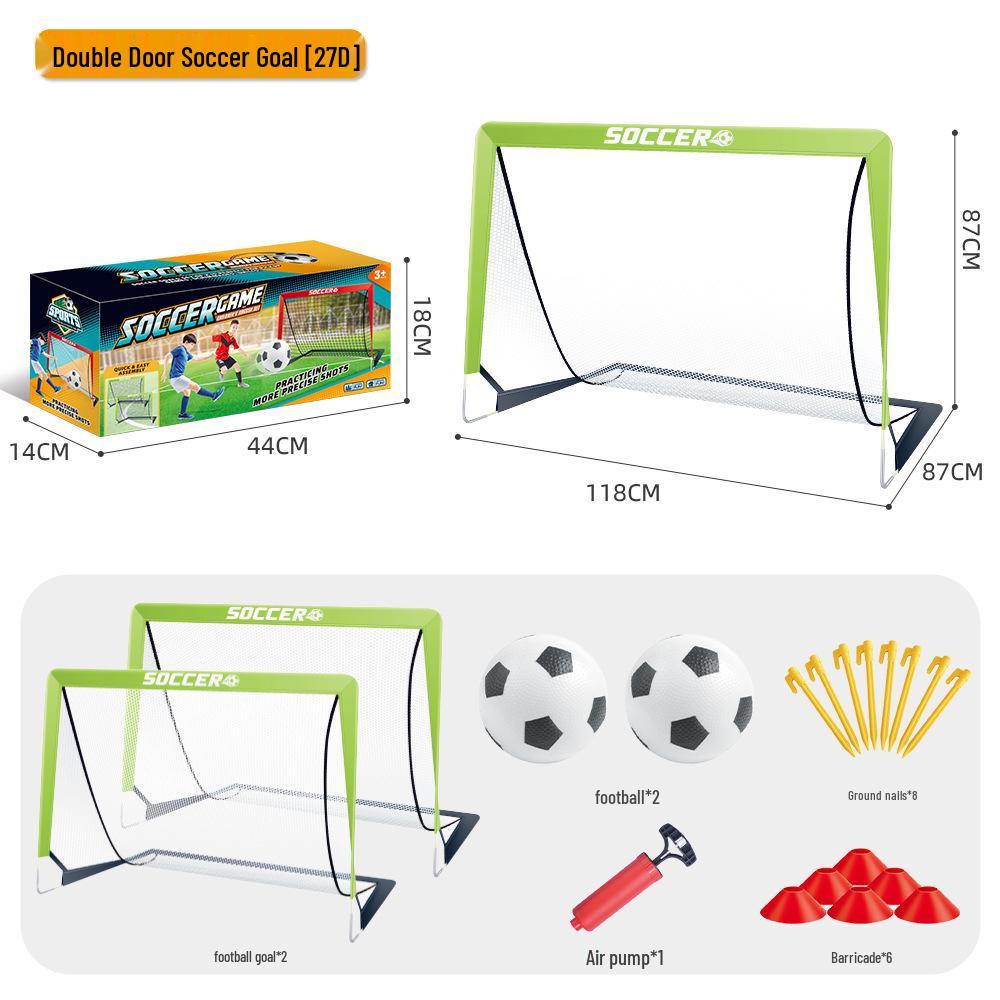 Portable Folding Children's Football Goal - Outdoor Grass Sports Activity Toy for Boys and Parent-Child Play