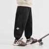 Boys' Winter Thickened Fleece-Lined Cuffed Sweatpants
