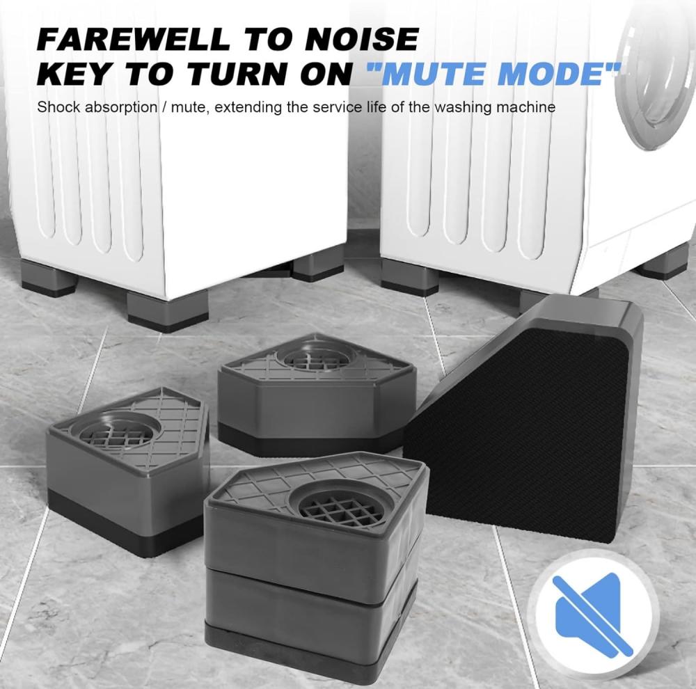 4Pcs /setStrengthen Washing Machine Anti Vibration Pads Rubber Feet Legs Mat Silent Washer Dryer Furniture Support Dampers Stand