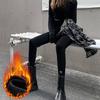 Women's Plus Velvet High-Waisted Leggings - Warm, Slimming, Elastic, Small-leg Fit for Autumn/Winter, Plus Size Available.