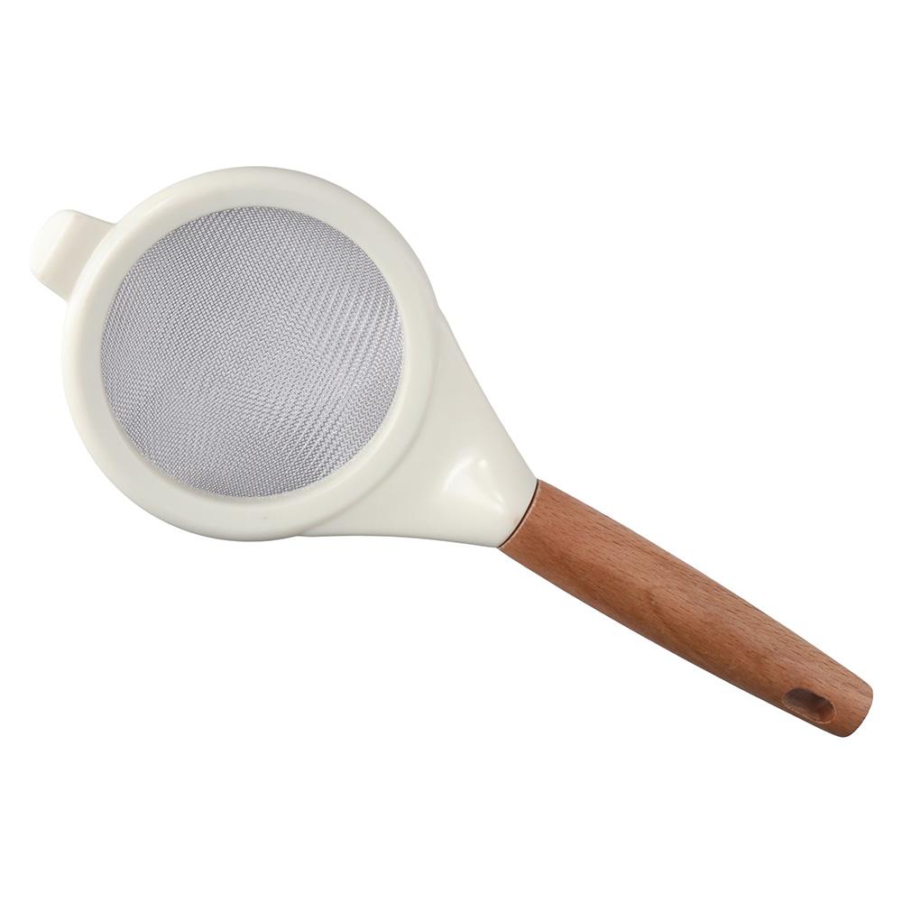 

Wooden Handle Strainer Stainless Steel Filter Hot Colander Pastry Making