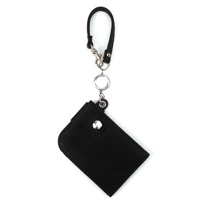 AGILITY Affa "Seek" Italian Shrink Leather Pass Case with Reel, Black