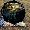 1PC Fish Print Automatic Open/Close Umbrella with Windproof, 8-Rib Sturdy Canopy, Durable Ribs, Fashionable Design, Outdoor Accessory, Fun Prin, Holid