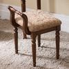 French Solid Wood Makeup Stool European Dressing Chair Bedroom Balcony Backrest Chair Retro Home Furniture Classic Vanity