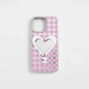 Heart-Shaped Leather Phone Case with Metal Bracket for iPhone 16 Pro Max - Tags That Make You Happy