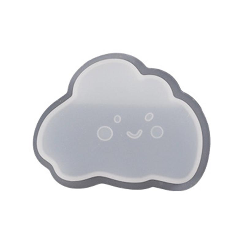 Naamkaarthouder Siliconen Mal Hars Halve Cirkel Bloemen Wolken Regenboog Zeshoek Hartvormige Mallen Doe-het-zelf Ornament