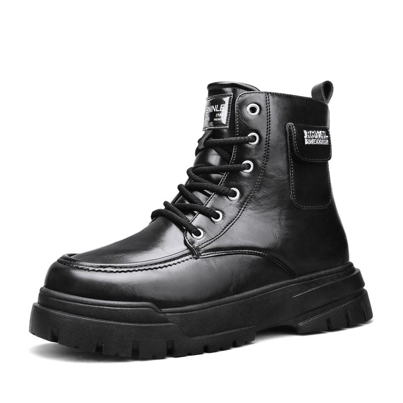 

New Motorcycle And Ankle Boots Waterproof Boots Men Leather Shoes Men Casual Boot Bota Masculina Men S High-Top Fashion Shoes 45