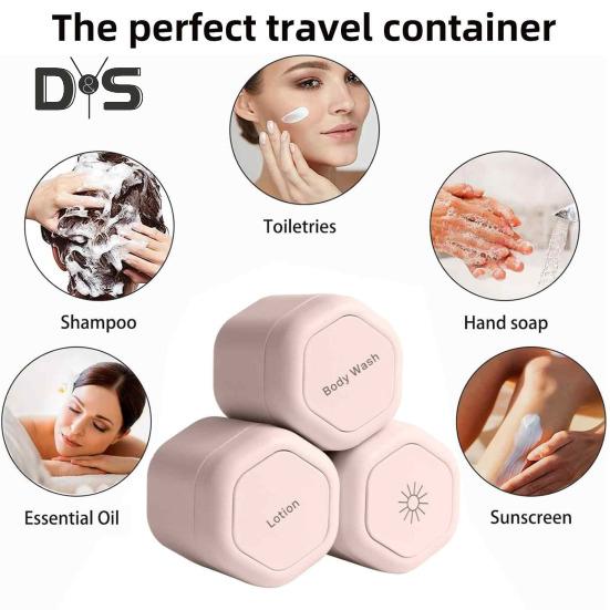 3 szt. Pojemniki podróżne Duża pojemność Odporne na wycieki Lekkie Przenośne Magnetyczne Pudełka do przechowywania szamponu i odżywki