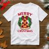 Christmas Tree Balls Xmas Crustmas Gifts TShirt Fun Pizza Slice Pattern for Holiday Wear Clothing Men Women Cotton Vintage Tops