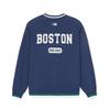 MLB Letter Print V-Neck Long Sleeve Sweater Unisex Sweater Blue 3AKPV0141-43NYS