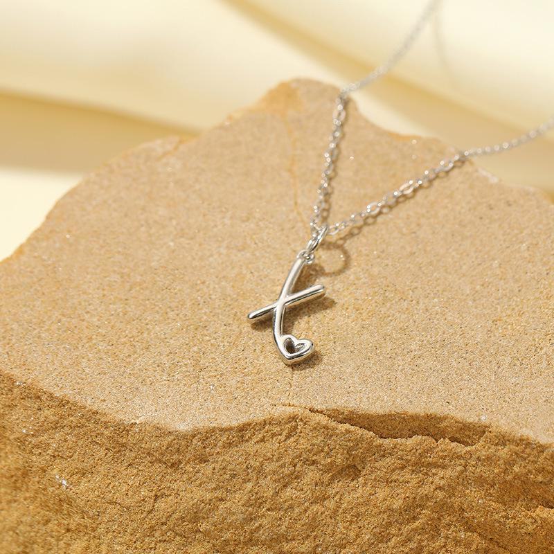 Banyan Tree S925 Silver English Letter Pendant Necklace - Simple, Elegant Style for Mother's Day