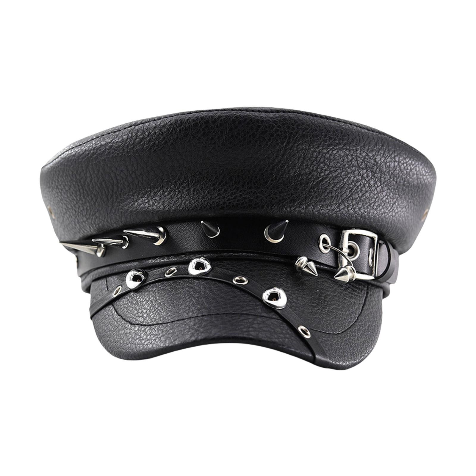 

Хип-хоп берет Британский элегантный берет с заклепками Шляпа художника Шляпа дедушки Шляпа извозчика для прогулок на открытом воздухе Клубная шляпа извозчика