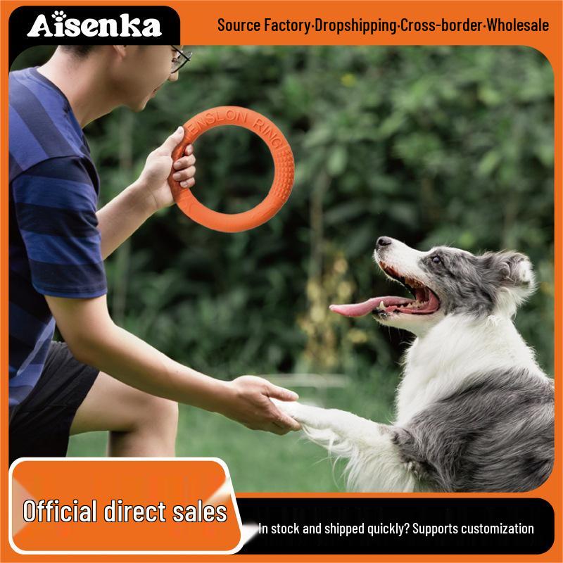 

Dog Frisbee & Training Ring - TPR Bite-Resistant Toy for Small to Medium Breeds