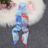 Luxury Horse Cloak Brand Scarf Fashion Design 100% Silk Scarf  Women Headwear Skinny Bag Hair Scarves Neckerchief