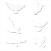 White Removable Window Stickers Electrostatic Glass Decorative Stickers Warning Crash Bird Sticker Anticollision