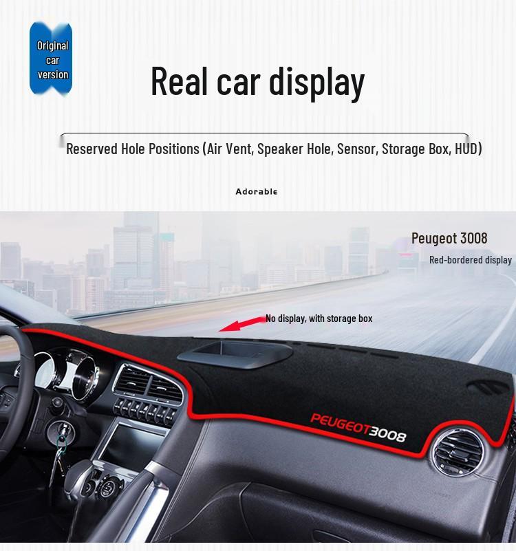 Peugeot 3008 (2013-2019) Center Console Sunshade Pad: Light-Blocking Instrument Panel Cover