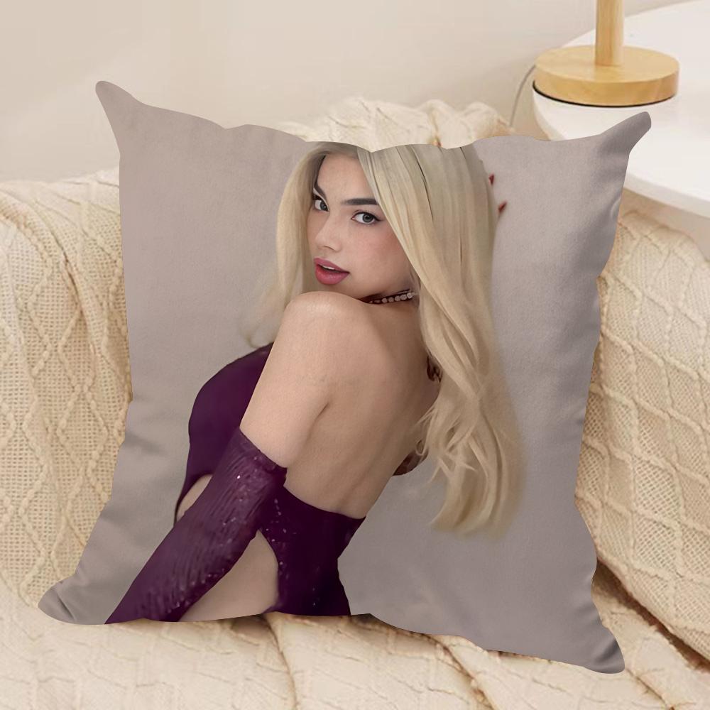 Singer KKenia OS Pink Aura Cushion Cover Silky Short Plush Invisible Zipper Dustproof Sofa Pillow Case for Home Decor