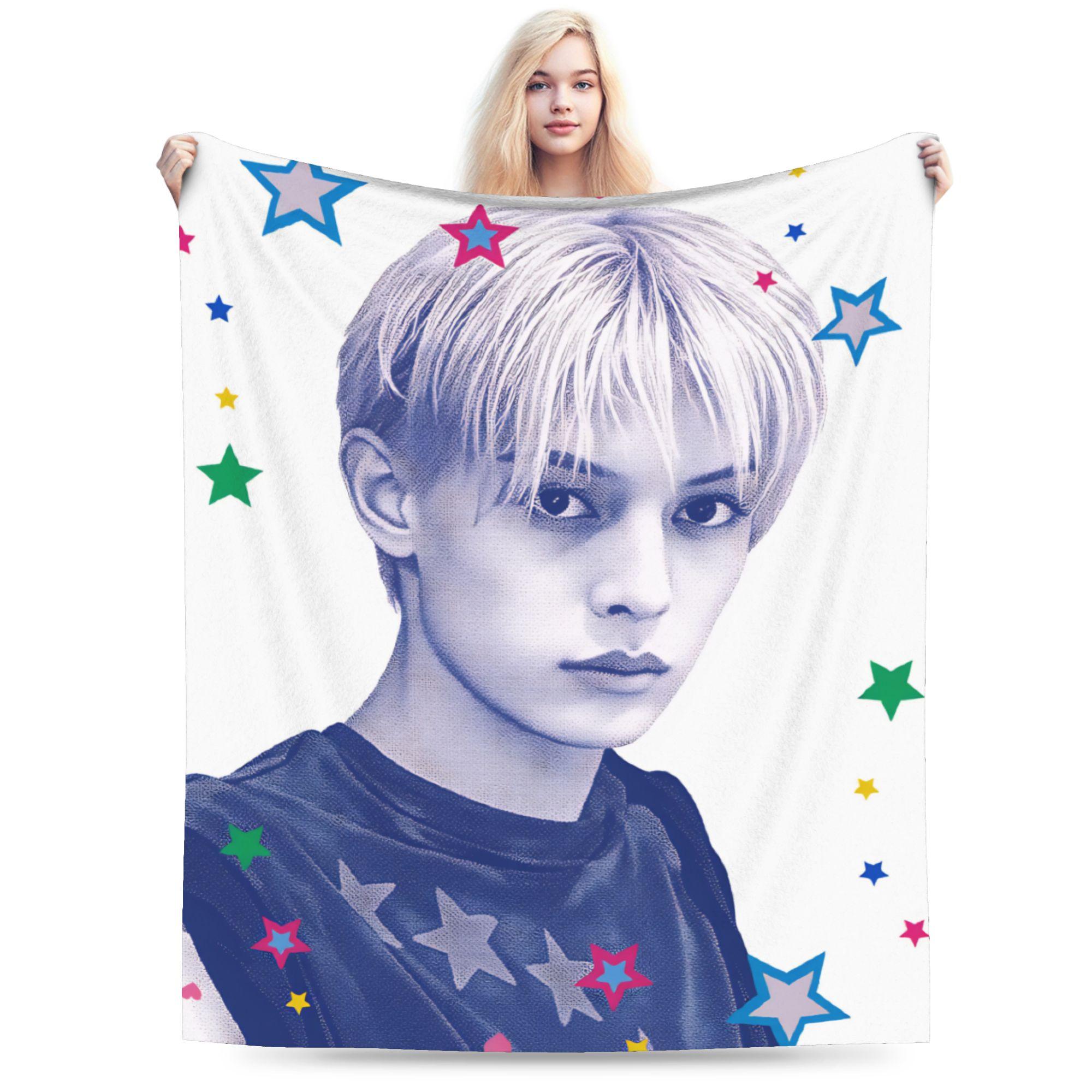 

Super Soft Blanket Kids Adult Airplane Travel James Cortis Kpop Boy Band K-Pop Bedding Flannel Bedspread For Couch Bed Sofa Bed 30x40in