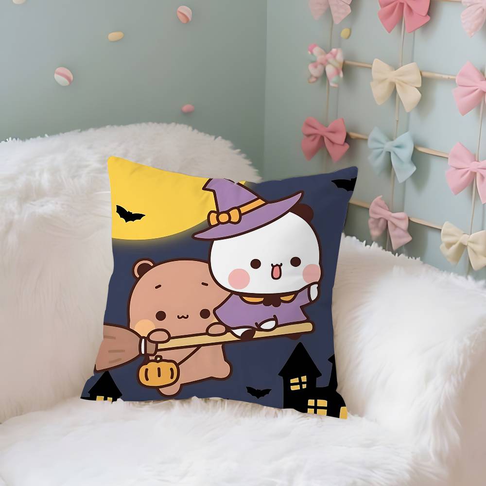 Cute BuBu DuDu Case Plush Fabric Soft Pillowcase Double Sided Print Cushion Cover Household Gifts