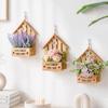 Decorative Anti-Corrosion Wall-Mounted Wooden Flower Pot for Indoor/Outdoor Use—Ideal for Kindergartens & Succulents