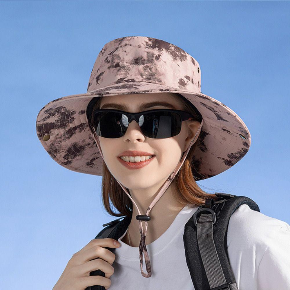 

Solid Color Hiking Bucket Hat Fisherman Hat Summer Sun Hat Breathable Mountaineering Hat Travel